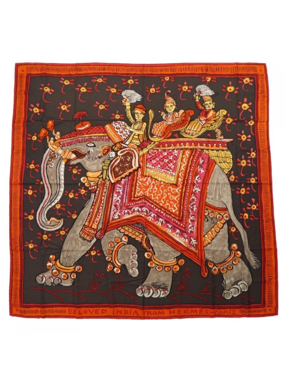 Hermes Beloved India Carre Geant 140 Shawl Scarf